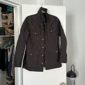 Jcrew black quilted jacket